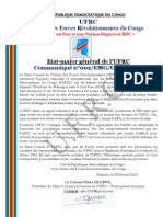 UFRC Press release from Bukavu on 2013 February 28