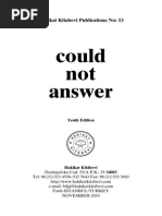 Could Not Answer (English)