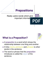 Prepositions: Really Useful Words