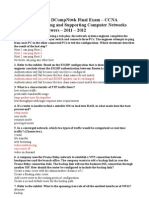 Take Assessment - Dcompntwk Final Exam - Ccna Discovery: Designing and Supporting Computer Networks (Version 4.0) - Answers - 2011 - 2012