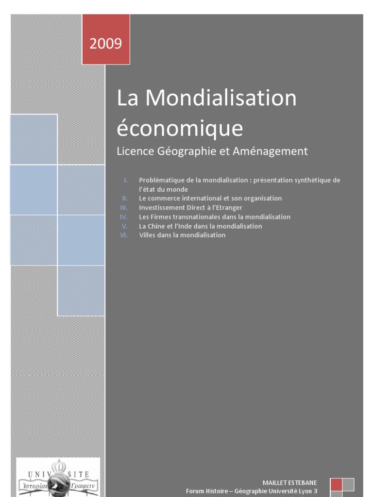 La Mondialisation Économique Décryptée | PDF | Indice de développement ...