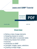 CSS Classes and GIMP Tutorial: Sunpreet Jassal