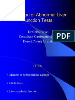 Evaluation of Abnormal Liver Function Tests: DR Chris Hovell Consultant Gastroenterologist Dorset County Hospital