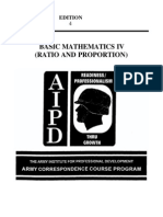 Army Basic Mathematics IV Ratio and Proportion