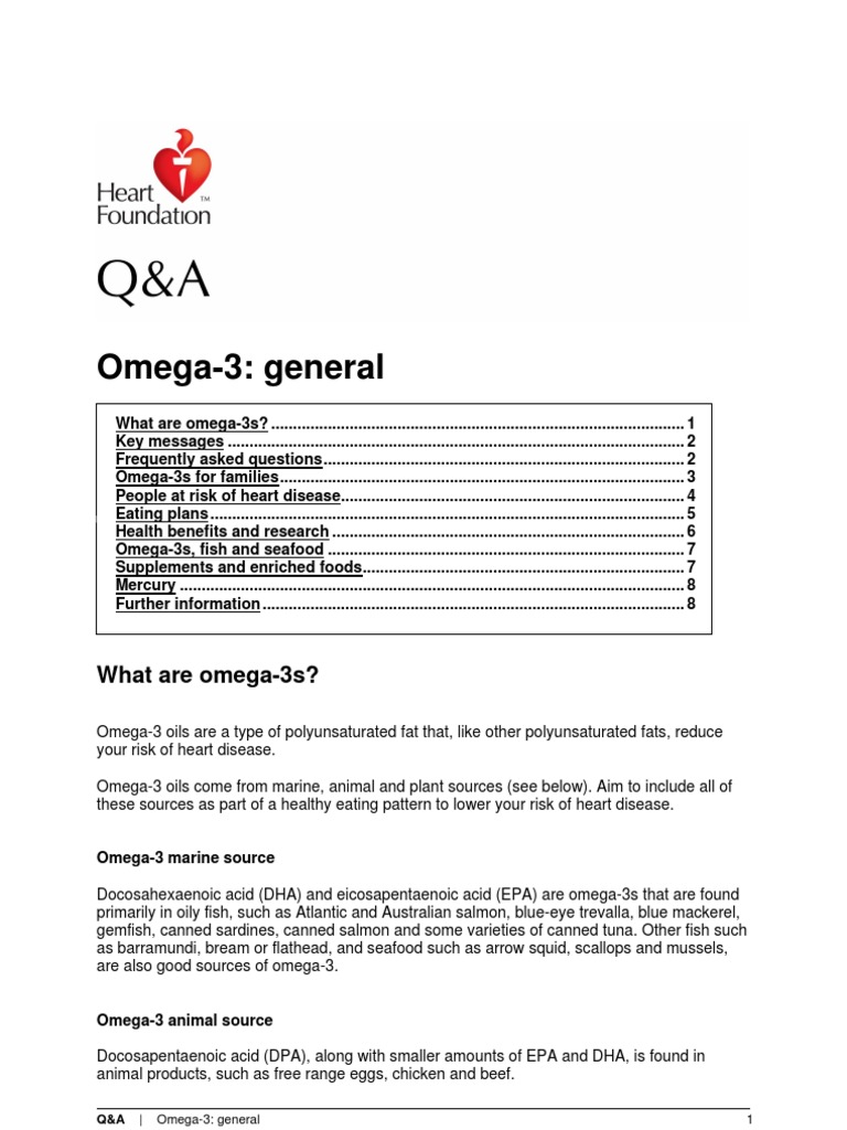 Fish QA General | PDF | Omega 3 Fatty Acid | Fish Oil