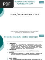 trabalho licitações