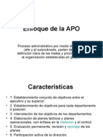 APO enfoque proceso administrativo objetivos