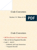 Code Converters: Section 3-4 Mano & Kime