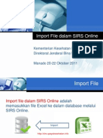 Import File SIRS Online