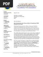 WTO Letter to CM Jayalalitha