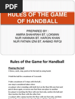 Rules of The Game For Handball