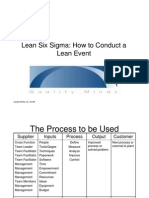 Lean Six Sigma How to Conduct a Lean Event