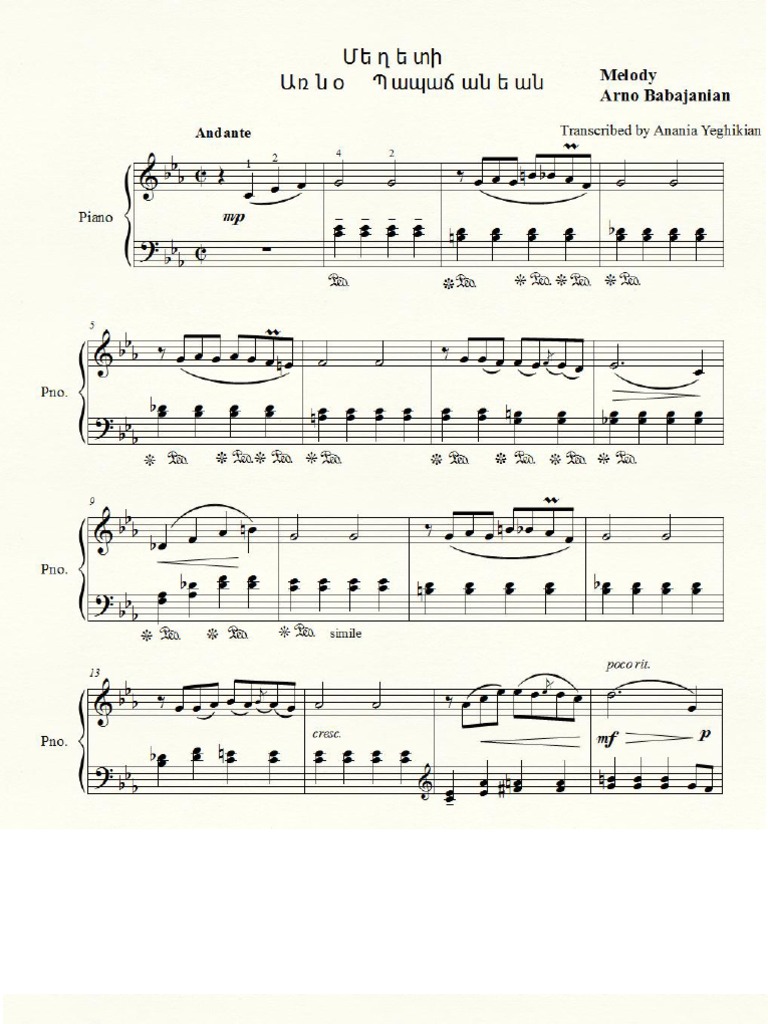 Melody by Arno Babajanian