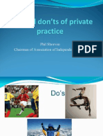 Do's and Don'ts of Private Practice