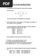 First Grade Spelling Rules PDF