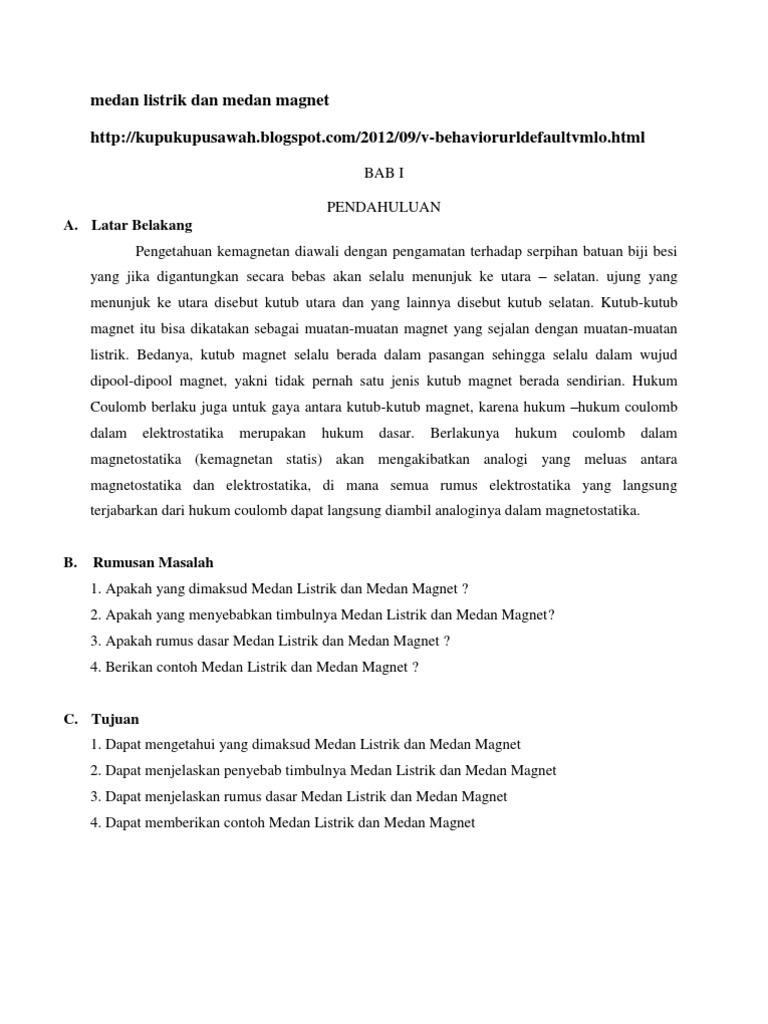 Medan Listrik Dan Medan Magnet | PDF