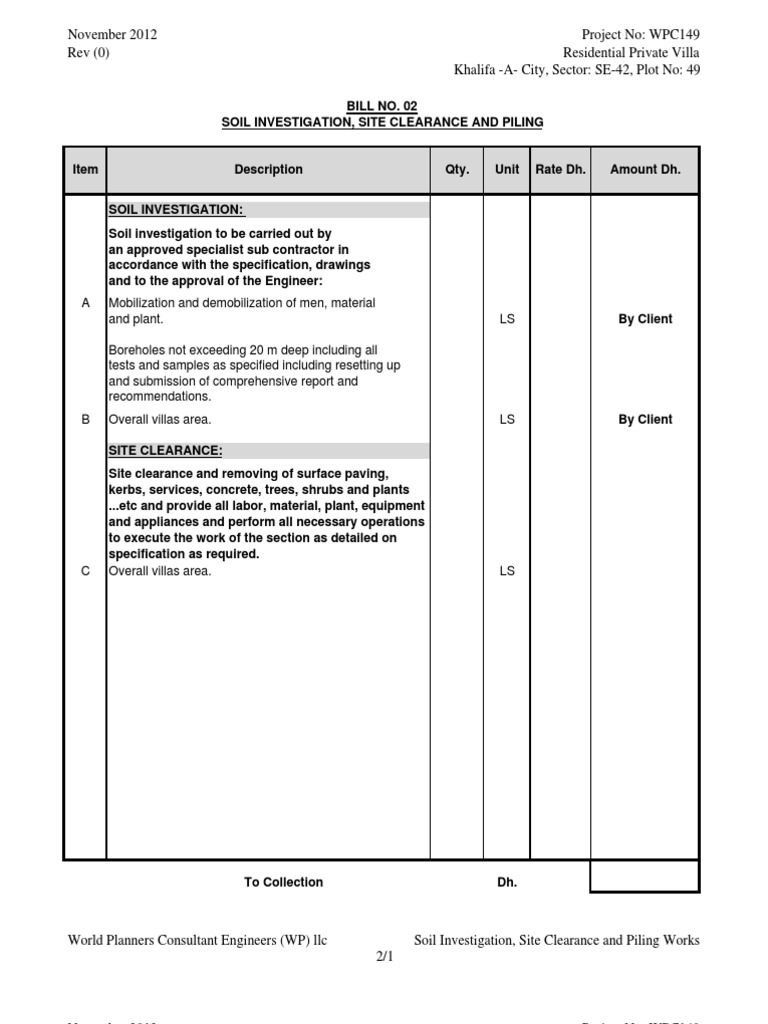 Soil Investigation and Site Clearance | PDF | Deep Foundation ...