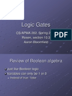 Logic Gates: CS/APMA 202, Spring 2005 Rosen, Section 10.3 Aaron Bloomfield