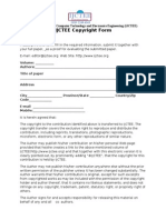 IJCTEE Copyright Form