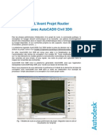 Avant Projet Routier Avec Civil 3D