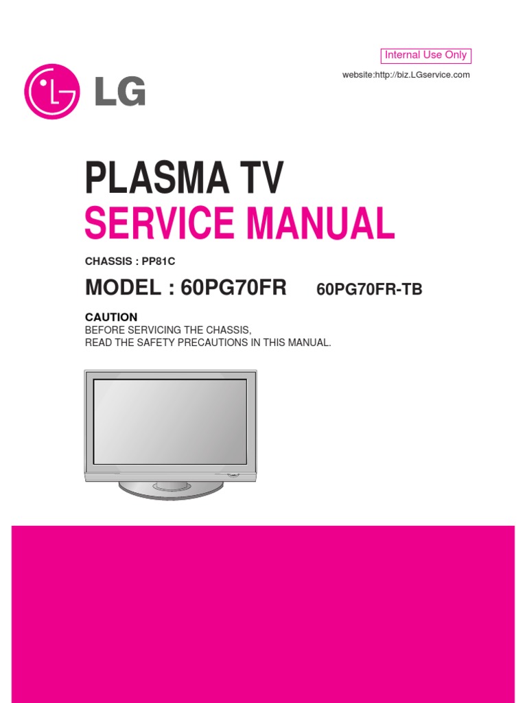ServiceManuals LG TV PLASMA 60PG70FR 60PG70FR Service Manual | Hdmi | Color  Balance