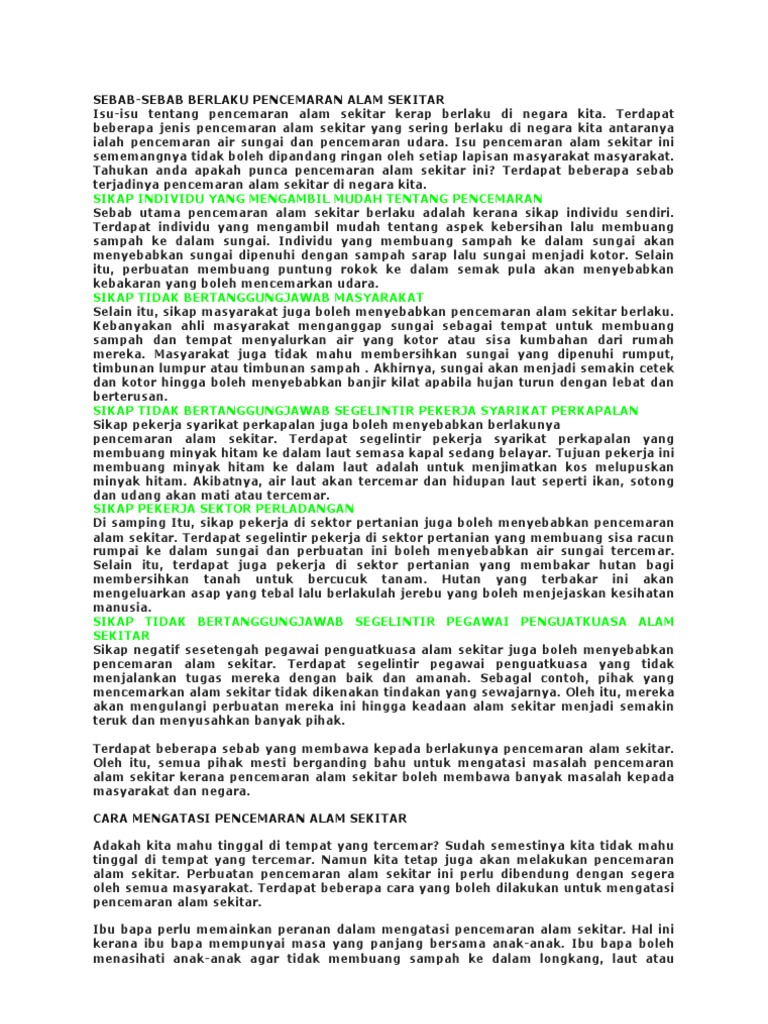 Isu Pencemaran Alam Sekitar 3-Printed All  PDF
