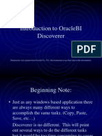 Oracle BI DiscovererTraining