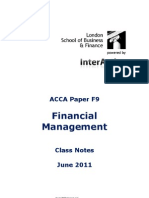 50437281 ACCA F9 Class Notes June 2011 Version 3 FINAL 11th Jan 2011