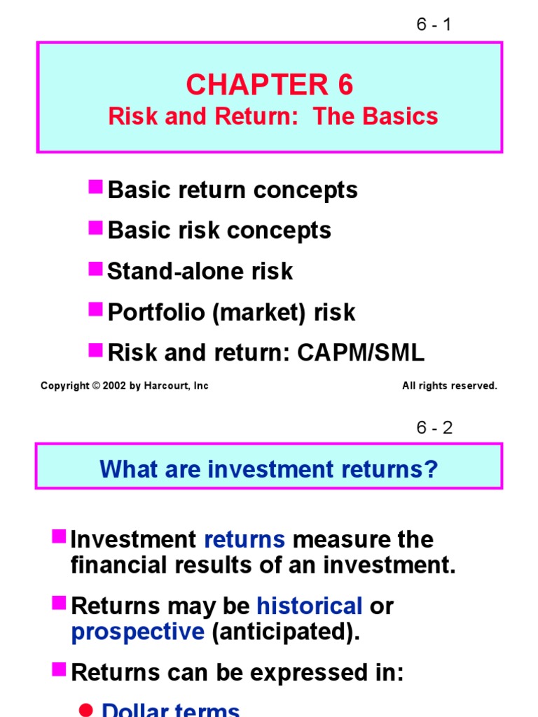 CH 06 Show | PDF | Beta (Finance) | Capital Asset Pricing Model