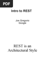 Intro To REST: Joe Gregorio Google