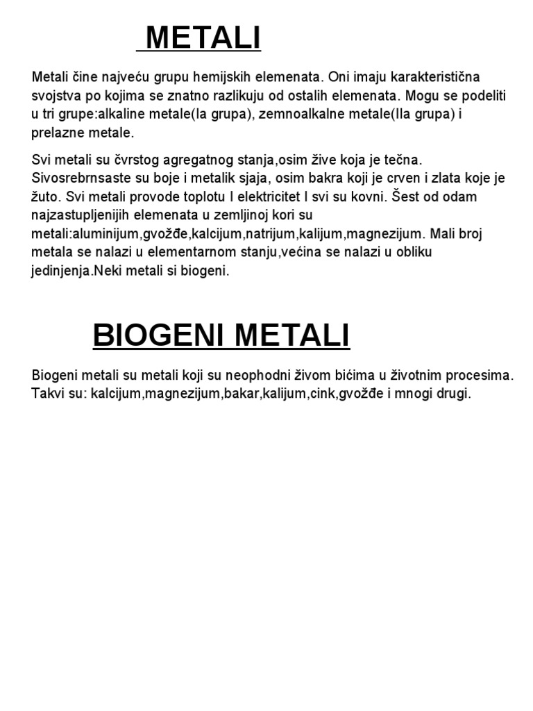 METALI | PDF