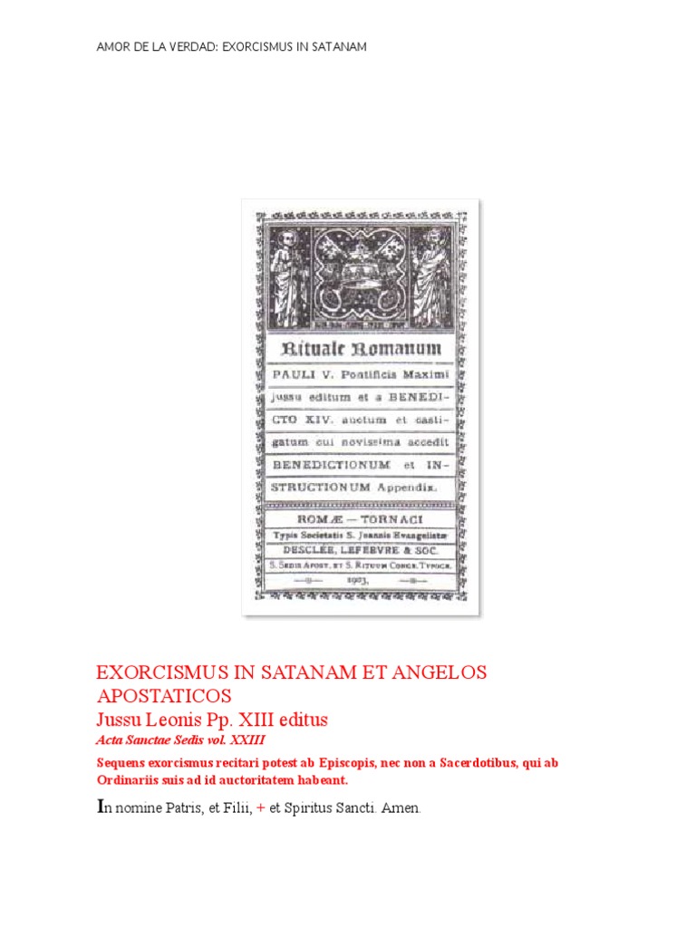 Exorcismus in Satanam | PDF