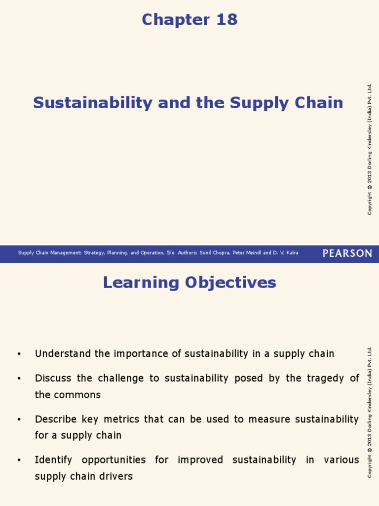 Chapter 18 Supply Chain Management Sustainability