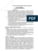 REGLAMENTO NACIONAL DE INSPECCIONES TECNICAS VEHÍCULARES