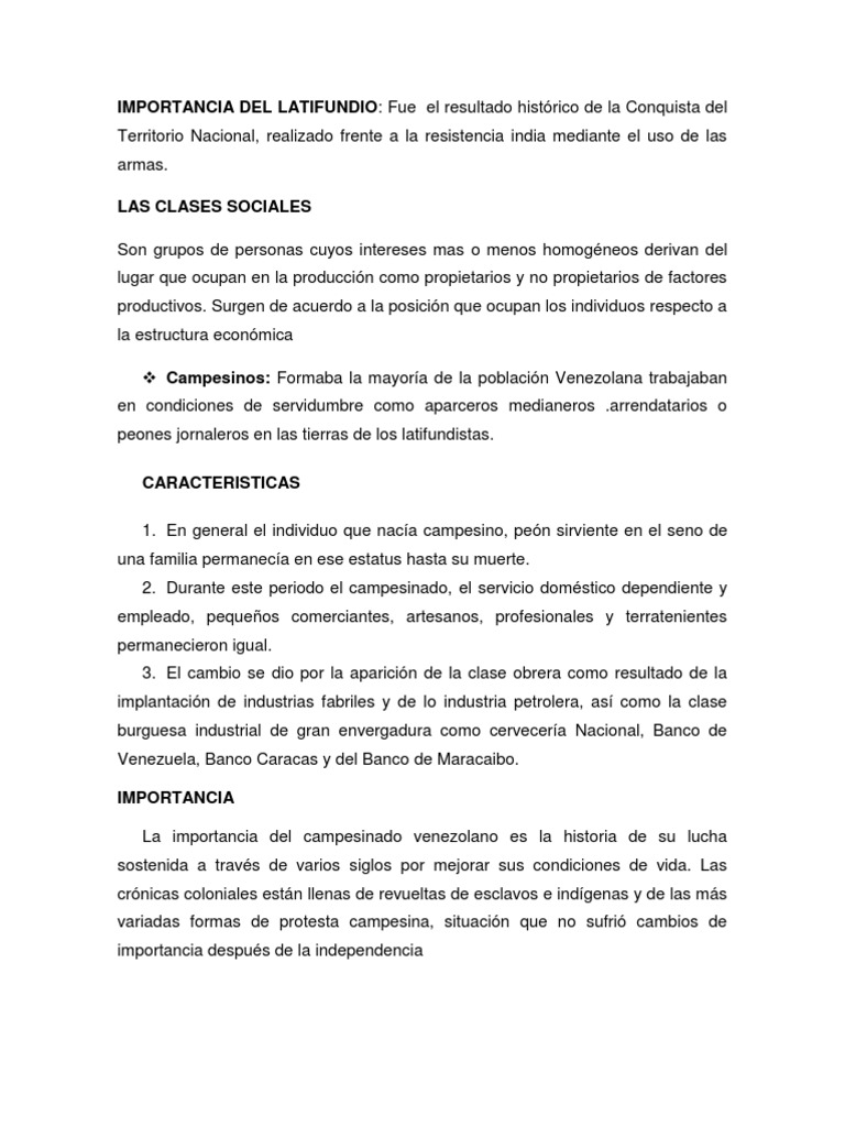 Comparable Deportista Anormal Las Clases Sociales - Docxniriusk | PDF | Capitalismo | Venezuela
