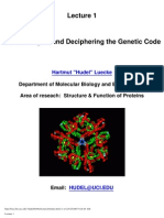 Lecture - 1-Central Dogma and Deciphering The Genetic Code