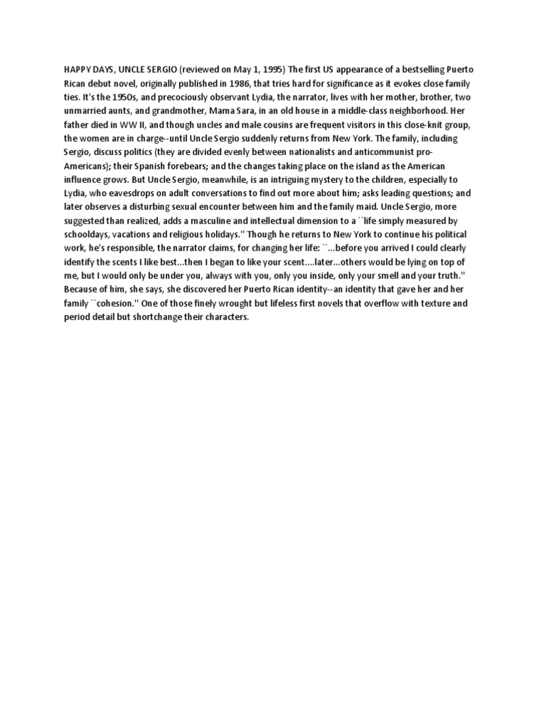 Happy days uncle sergio essays 03 image