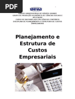 Planejamento e Estrutura de Custos Empresariais Cap1