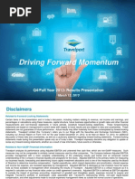 Download Travelport Q4 2012 Earnings Presentation FINAL by Sean ONeill SN129966978 doc pdf