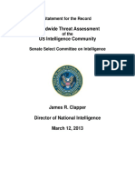 Statement for the Record - Worldwide Threat Assessment of the U.S. Intelligence Community