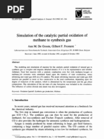 Simulation of The Catalytic Partial Oxidation of Methane To Synthesis Gas by D.groote, Froment