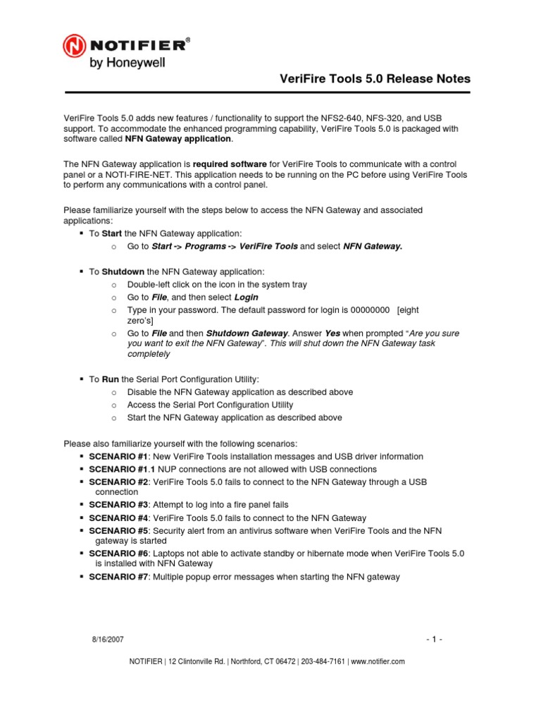 VeriFire Tools 5.0 Release Notes 080907 PDF | PDF | Firewall (Computing ...