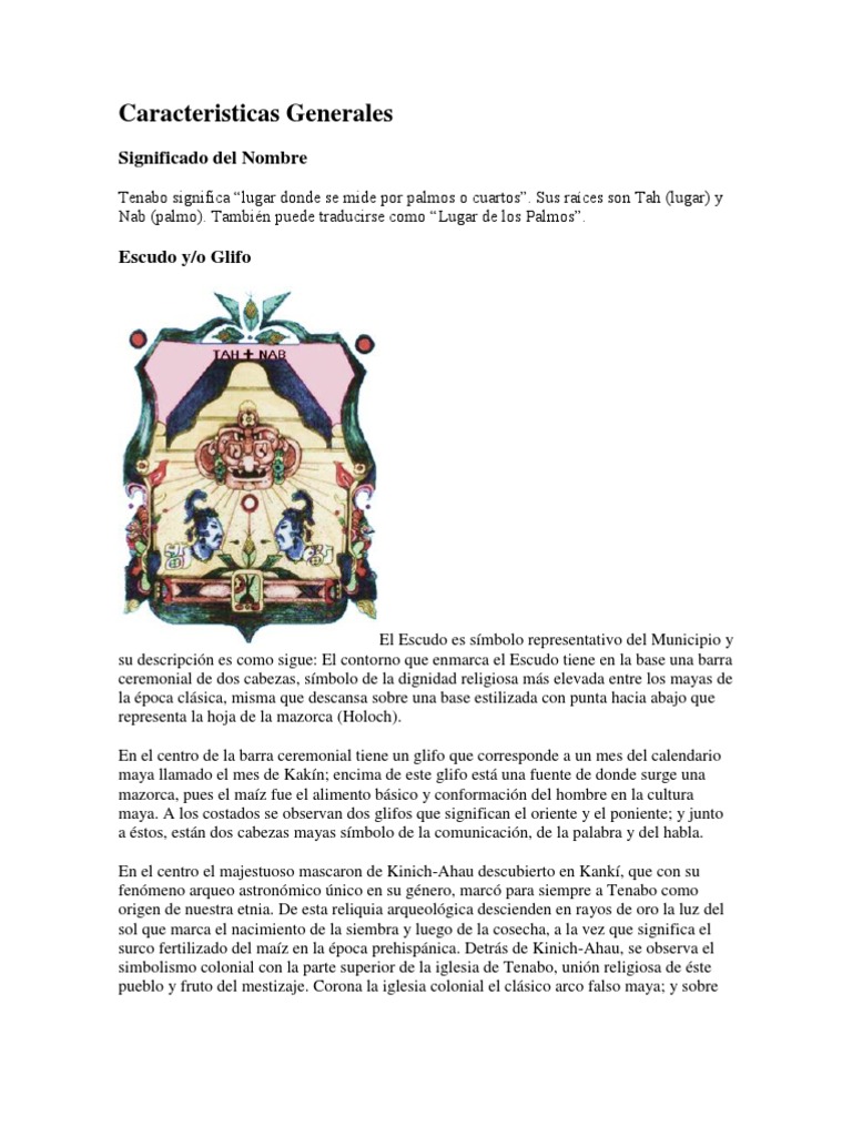 Caracteristicas Generales de Tenabo | PDF | Civilización maya | Campeche