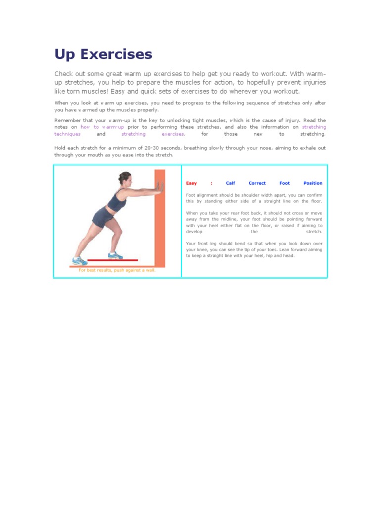 Up Exercises | PDF
