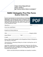 RARC - PreFile Form-Buena Vista 2013 Convention