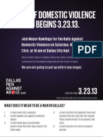 Men Against Abuse March 23 Flyer (Dallas, Texas)
