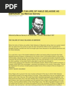 Marcus Gravey on Haile Selassie