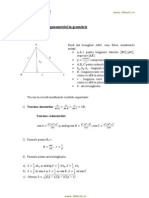 Aplicatii Ale Trigonometriei in Geometrie Breviar Teoretic