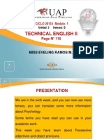 Technical English Ii: CICLO 2013-I Módulo: 1