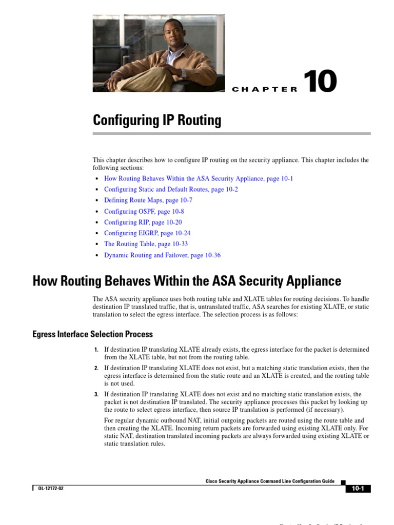 Configuring IP Routing on Cisco ASA | PDF | Routing | Router (Computing)